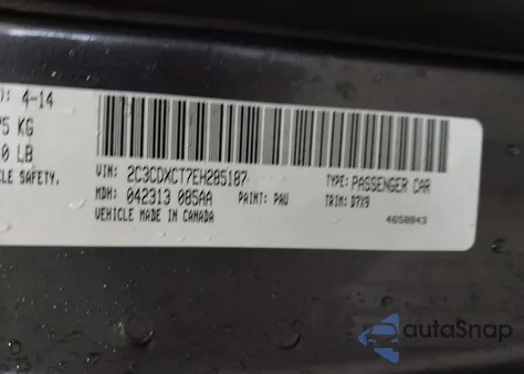 2014 Dodge Charger R/T from USA, damaged, VIN 2C3CDXCT7EH285187